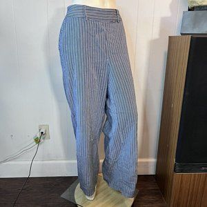 Women's Wide Leg Pants - A New Day Blue Stripped. Size Large